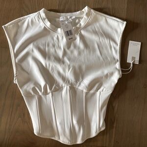 Good American women's corset top NWT- white Size 1